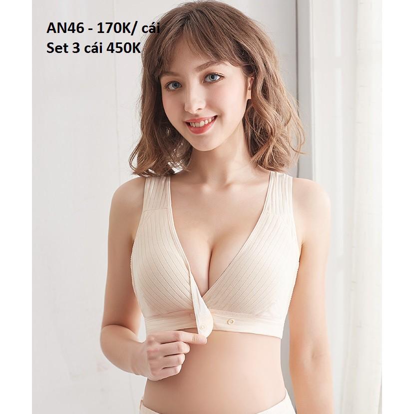 Áo bra bầu - áo bra cho con tuti mở nút AN46