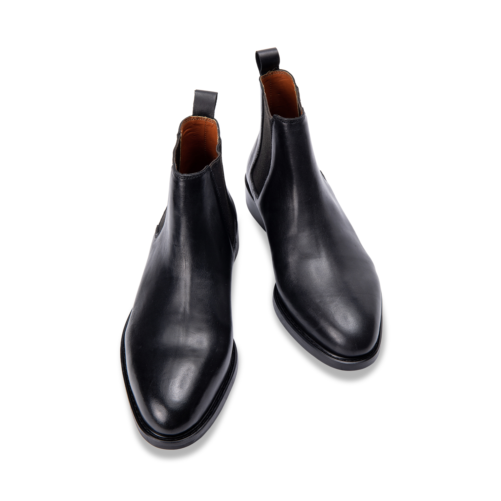 Giày CHELSEA BOOTS ĐEN nam, giày da cao cấp da bò nhập khẩu handmade đánh màu patina , STEELER chính hãng BH 12 tháng