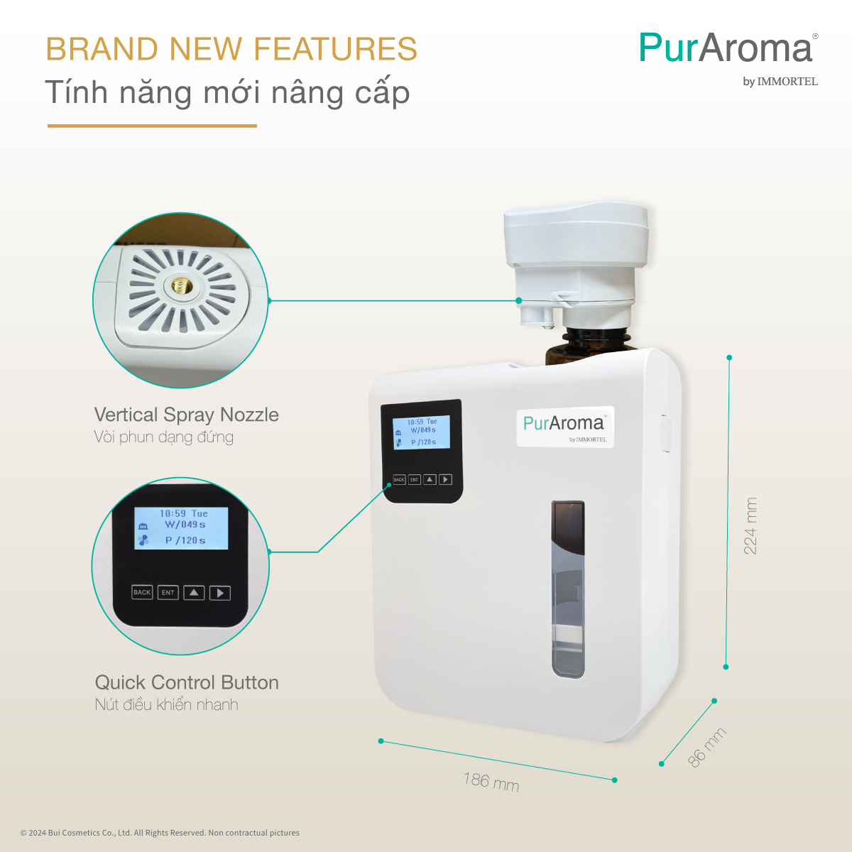 Máy Khuếch Tán Tinh Dầu Chuyên Nghiệp PurAroma WPA 165G Model 2024 - Công Nghệ Nano Tiên Tiến Nhật Bản