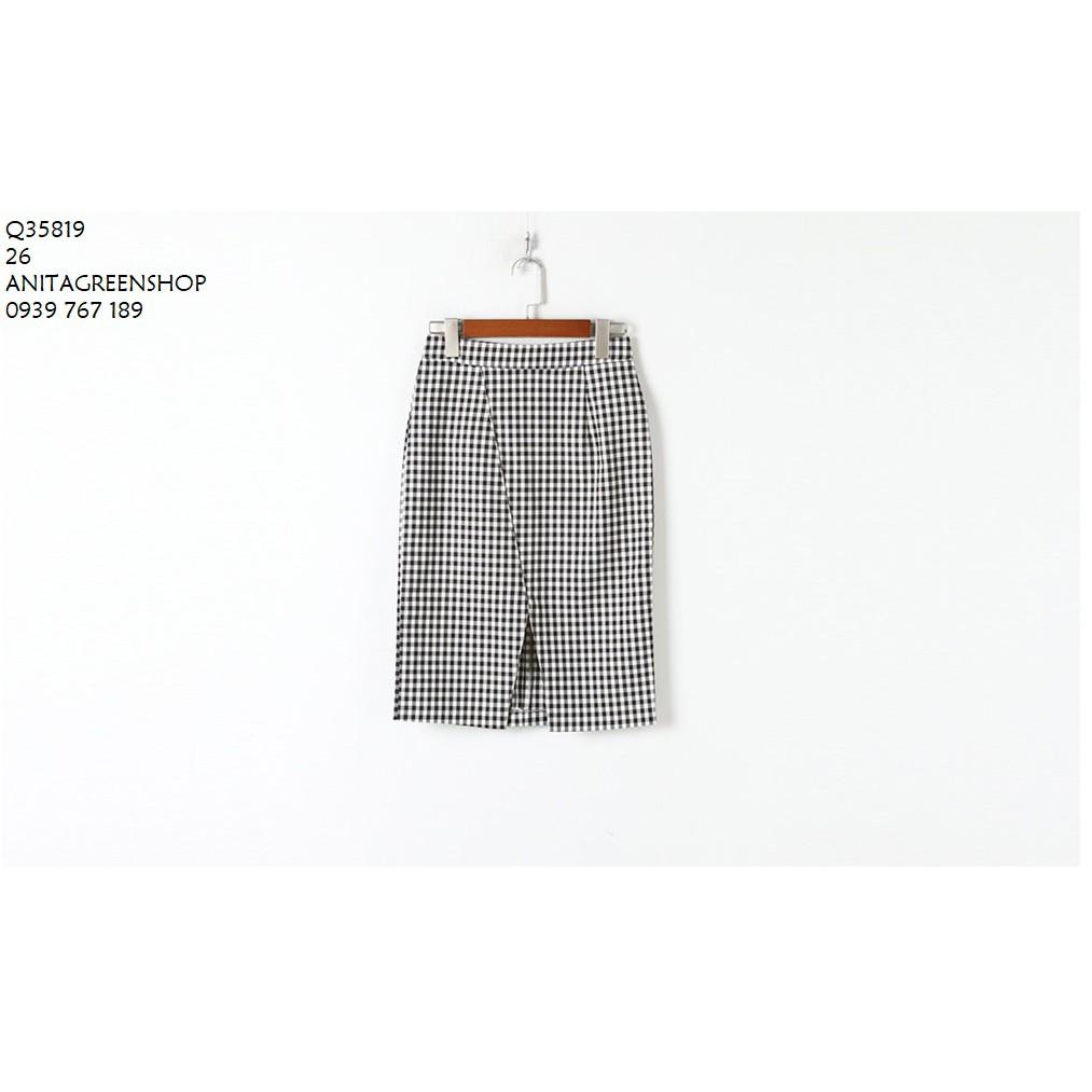 Q35819 CHÂN VÁY CARO CÔNG SỞ