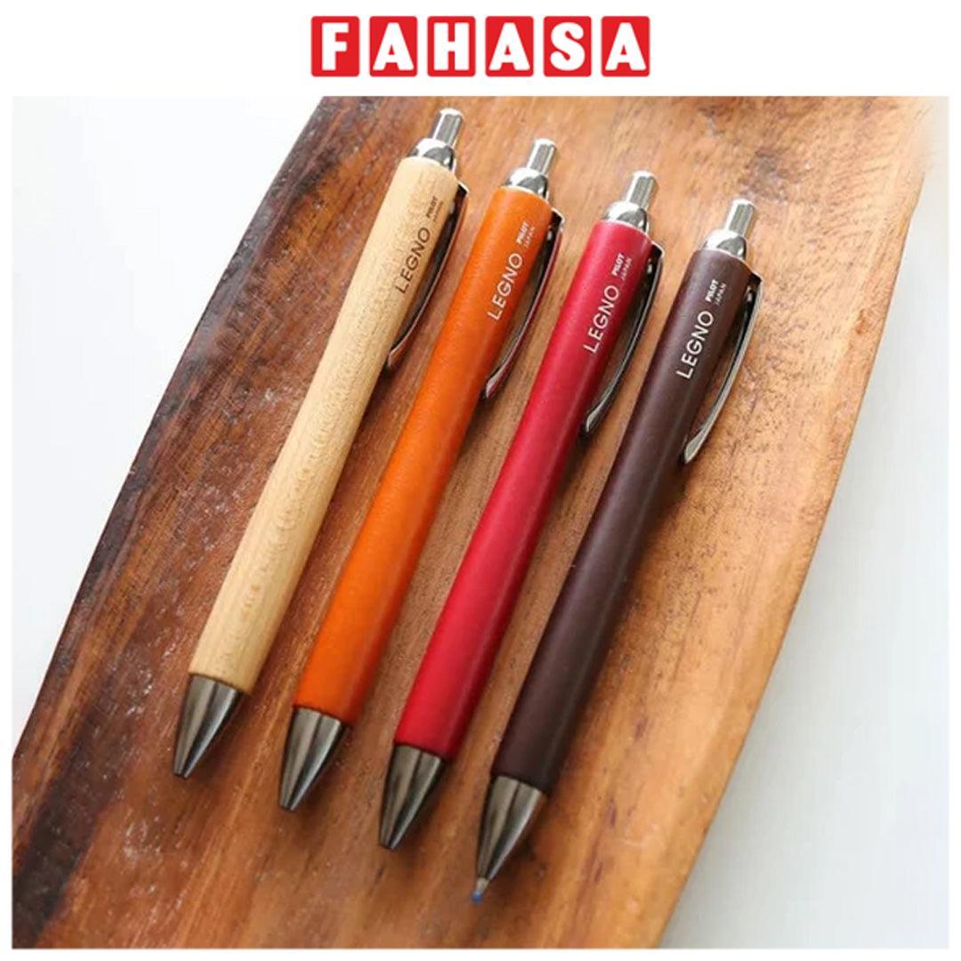 Bút Bi Ký Legno 0.7 mm - Pilot BLE-1SK-M - Mực Đen - Thân Gỗ Kèm Hộp Ngũ Hành Và Túi