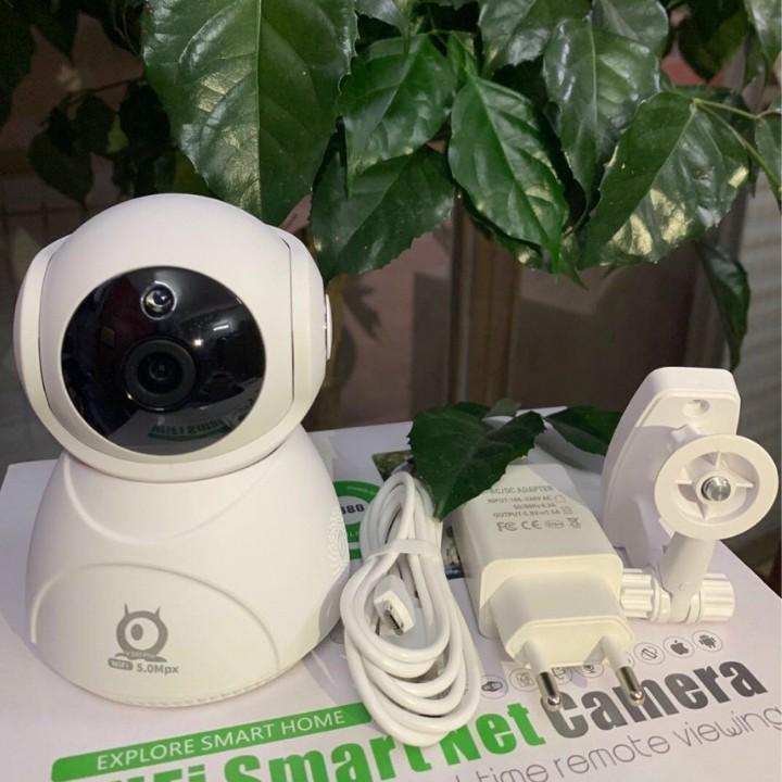 Camera Wifi V380 Pro Q8 5.0MPx , Đàm Thoại 2 Chiều Xoay 360 Độ Cảm Biến Chuyển Động Camera hồng ngoại ban đêm siêu nét