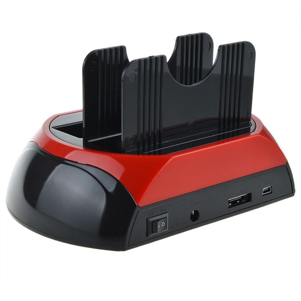 Allin1 HDD Base SATA IDE Dual USB 2.0 Clone Hard Drive Card Reader US plug