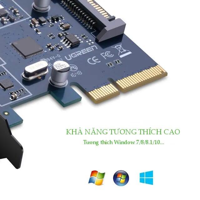 Ugreen UG30773US230TK Card PCI Express sang 2 cổng TYPE C 3.1 Cao Cấp - HÀNG CHÍNH HÃNG