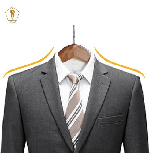 Móc treo quần áo bằng gỗ tam giác vàng có thanh ngang, dùng cho cửa hàng, shop thời trang và khách sạn