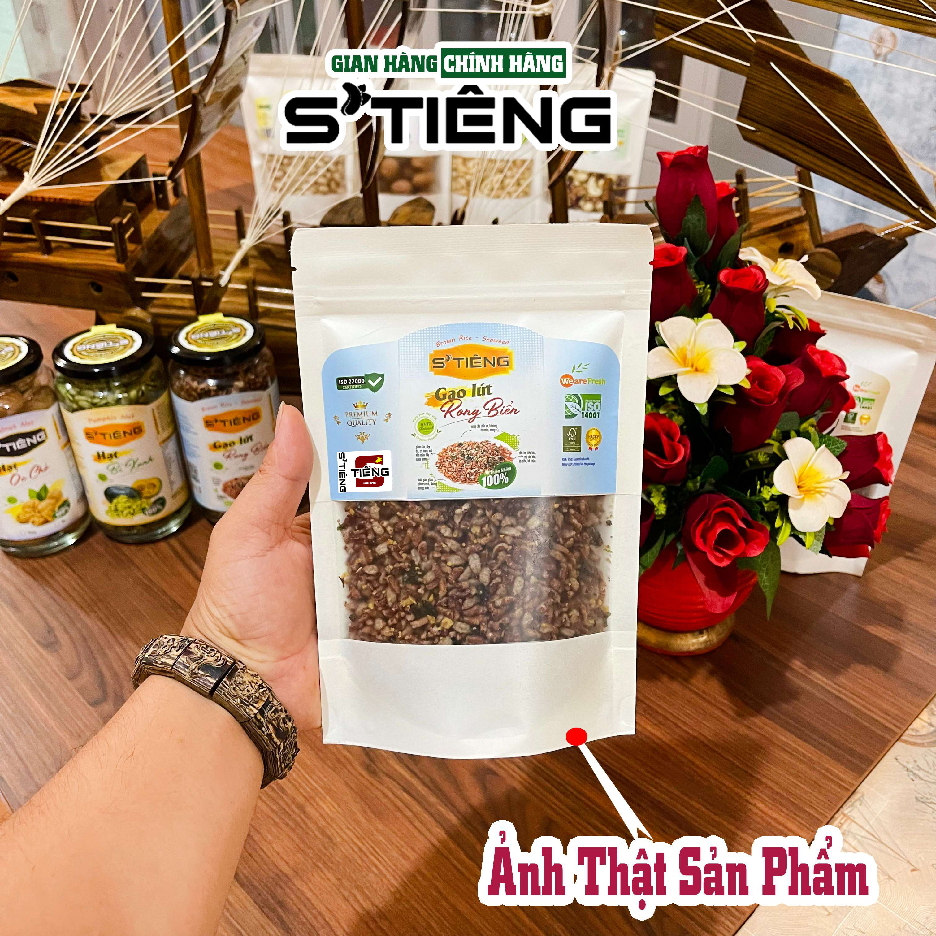 Gạo Lứt Mix Rong Biển Giòn Ngon Ăn Kiêng Giảm Cân S'TIÊNG