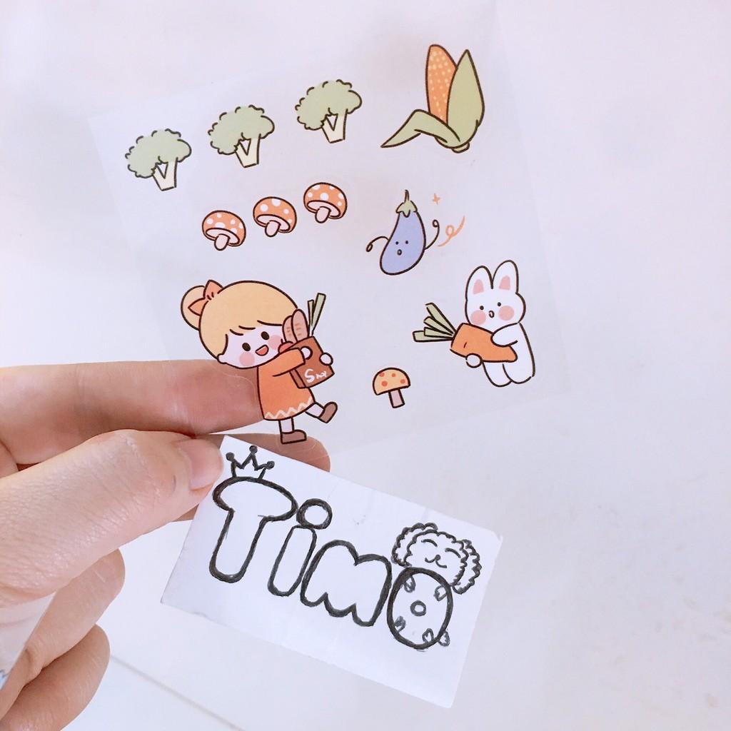 Hộp Sticker Cute Anime Dễ Thương 100-200 Tấm Dán Trang Trí Sổ Tay Và Góc Học Tập Mũ Bảo Hiểm