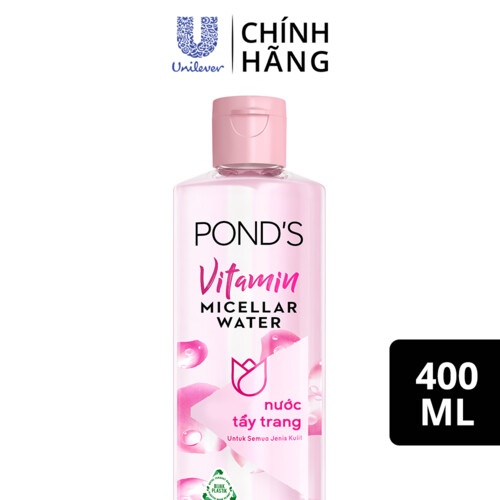 Nước tẩy trang Vitamin và hoa hồng POND'S Vitamin và hoa hồng sáng da Sạch 99% lớp trang điểm sáng da sạch sâu
