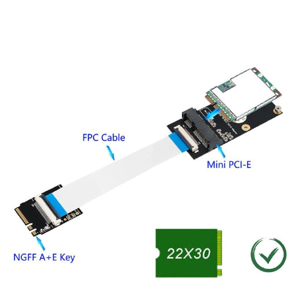 1 Set M.2 () Key A / E / to -E Adapter with 3 FFC Cables