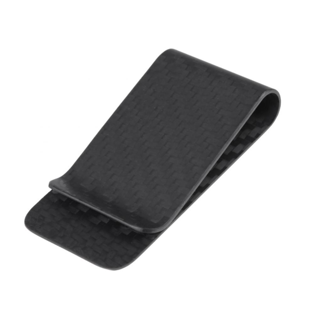 Real Carbon Fiber Money Clip Matte Black Credit Card Holder Money Wallet