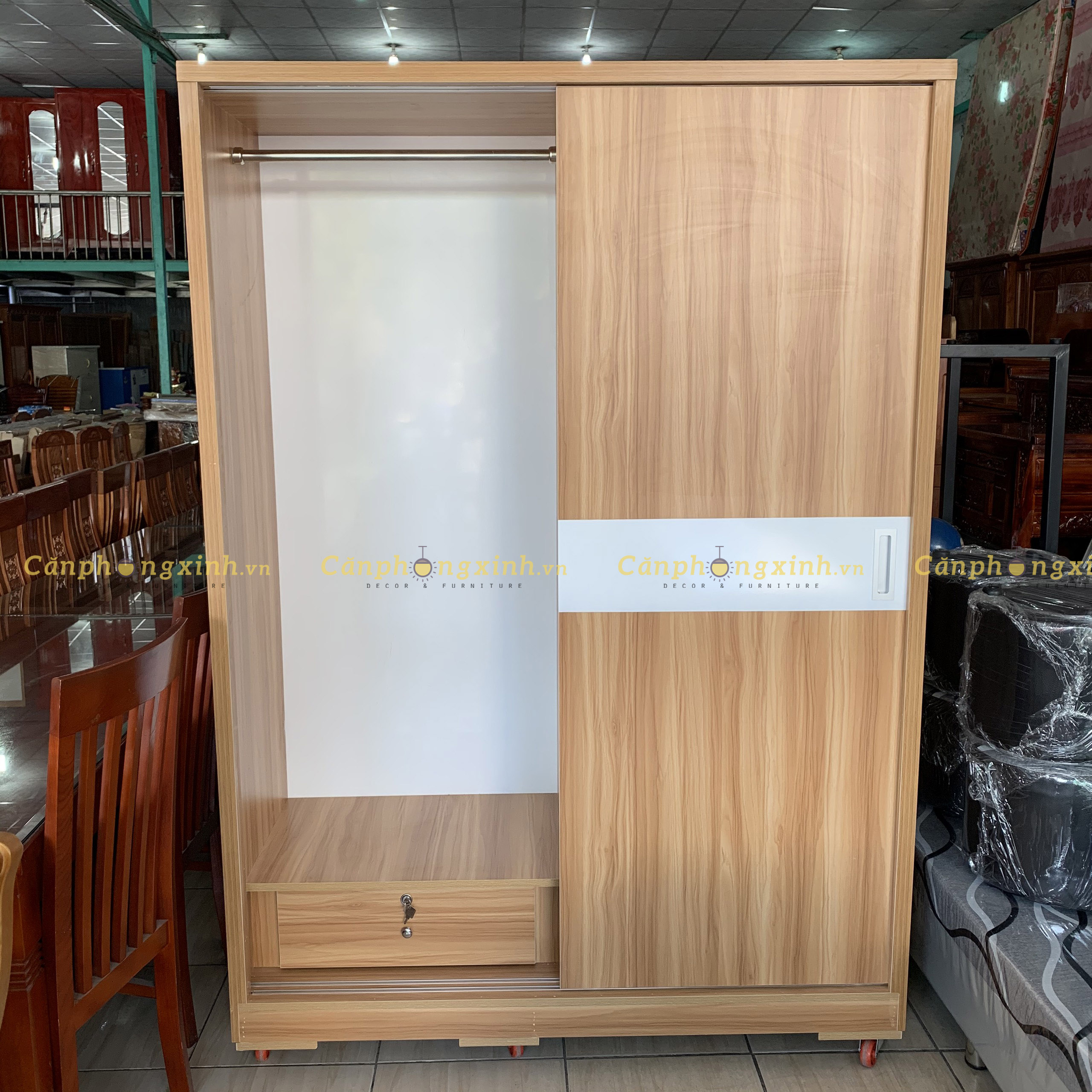 Tủ áo cửa lùa gỗ cn MDF CPX-T02