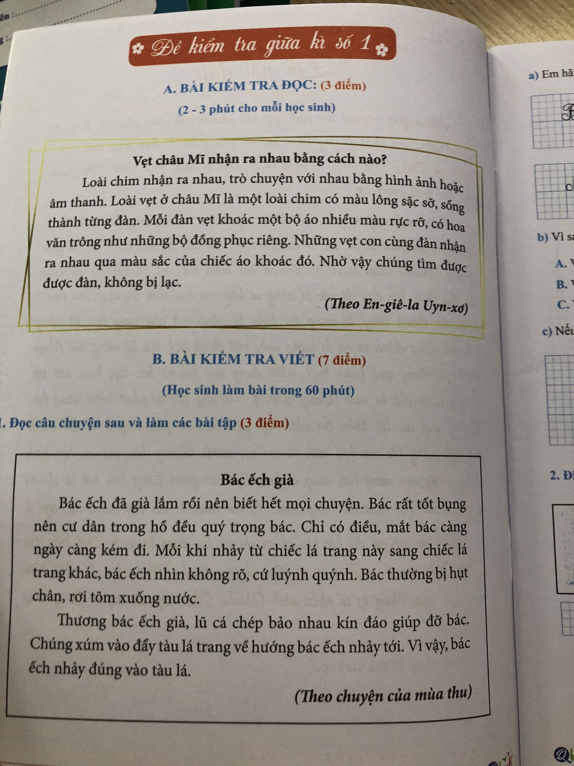 QB - Đề kiểm tra tiếng việt - lớp  1/2 cùng học để phát triển năng lực