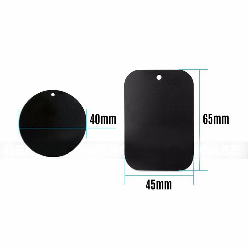 8 Pcs Magnetic Metal Plates Sticker for Smart Phones Matte Black