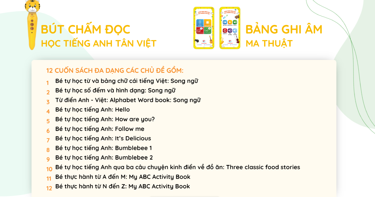 Bút Chấm Đọc- Học Tiếng Anh - Đánh Thức Năng Lực Phi Thường Từ Trẻ Thơ (Dành Cho Trẻ Từ 0 Đến 10 Tuổi) _TV