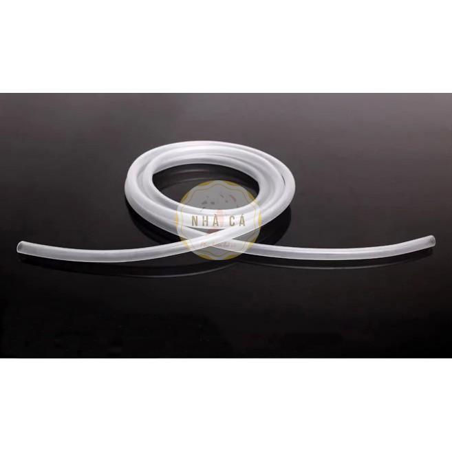 1 MÉT DÂY SỦI OXY SILICON MÀU TRẮNG ĐỤC- PHỤ KIỆN MÁY SỦI OXY - MÁY LỌC NƯỚC - SỦI OXY