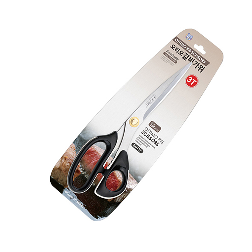 Kéo cắt sườn dài 26cm, lưỡi kéo dài 11.5cm bằng thép không gỉ an toàn sức khỏe của GGOMi Hàn Quốc GG157