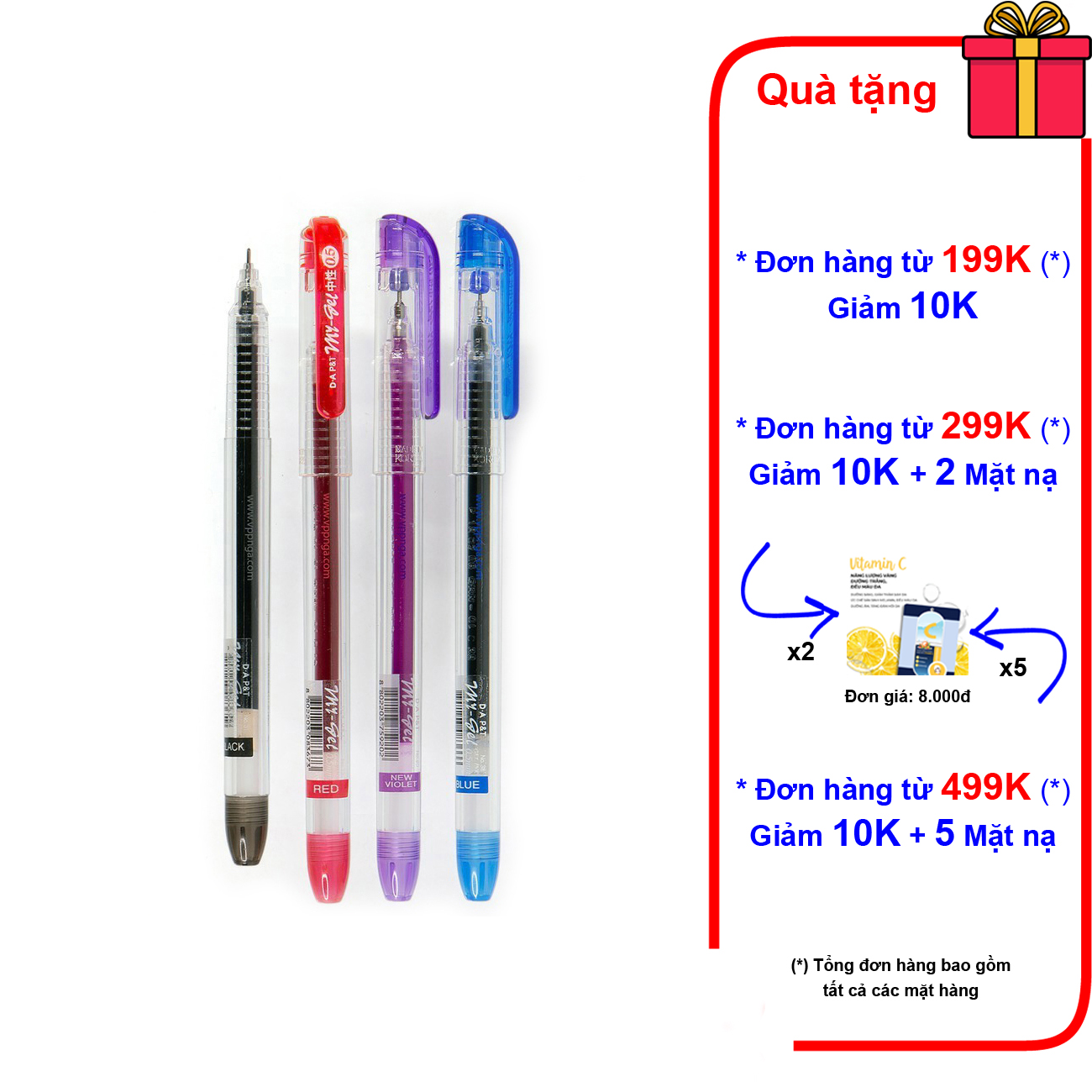 12 cây bút gel nước Korea