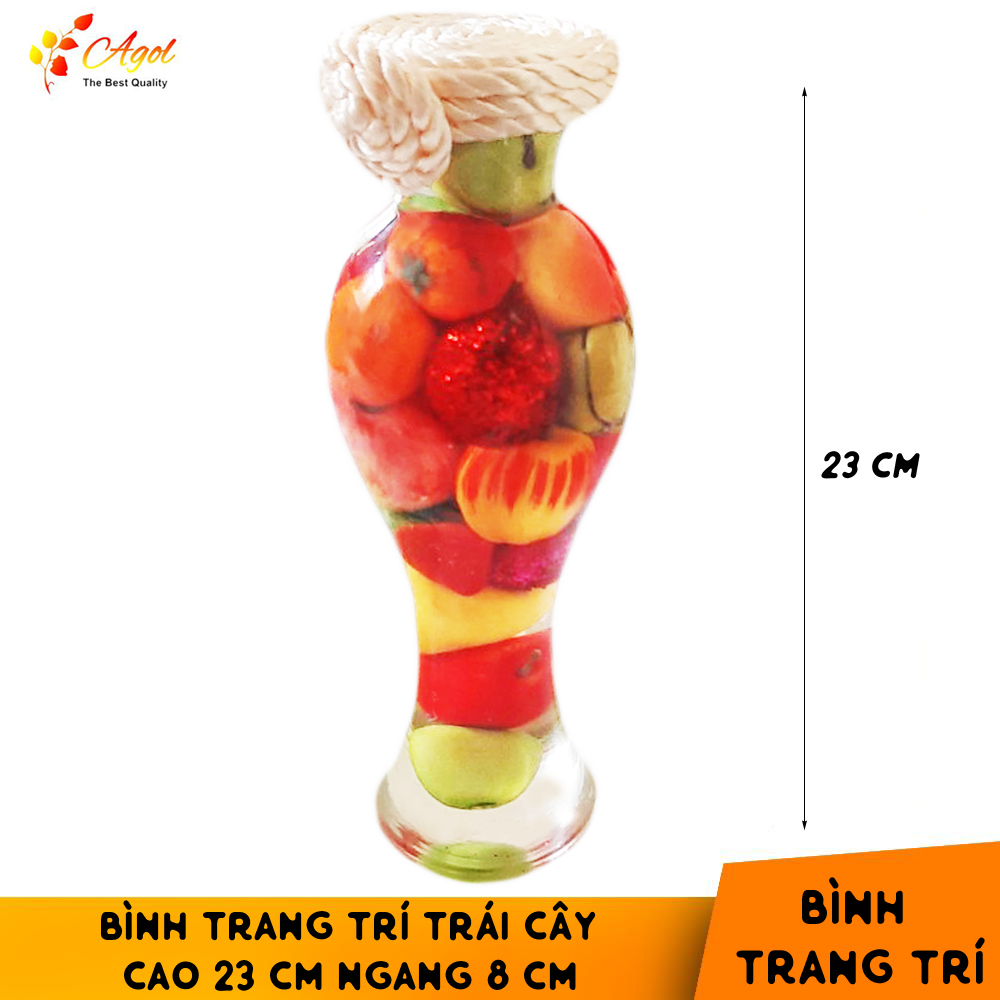 Bình trang trí trái cây loại trung (cao 23 cm * ngang 8 cm)