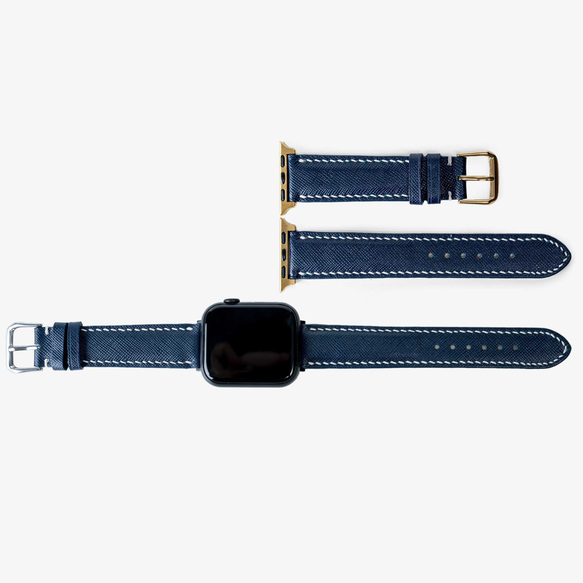 Dây AW da bò Saffiano Bụi Leather D117- Da thật khâu tay thủ công cao cấp - chính hãng