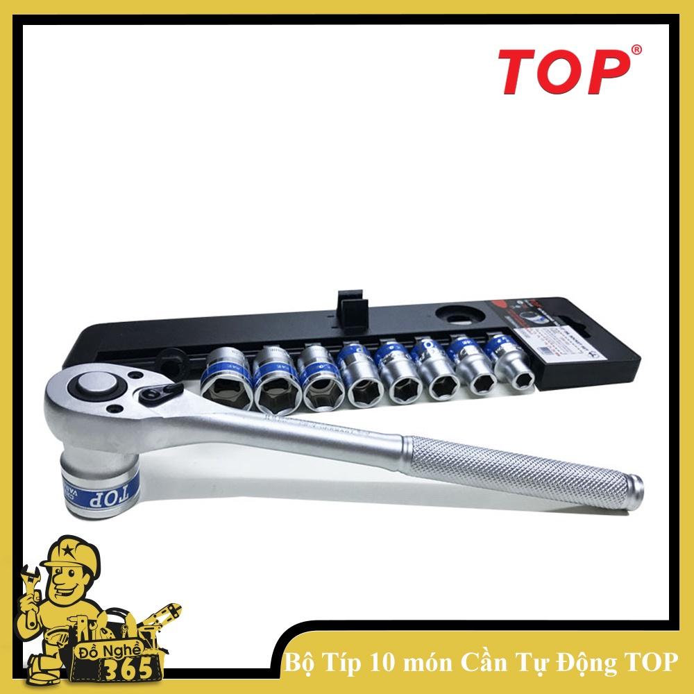 Bộ tuýp 10 chi tiết 1/2&quot; (Cần tự động vuông nhanh) TOP - TBS-12245