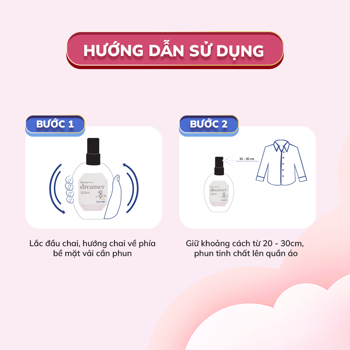 Xịt thơm quần áo Lovenose 100ml chiết xuất thiên nhiên thơm mát khửi mùi hôi và mang lại hương thơm lâu dài