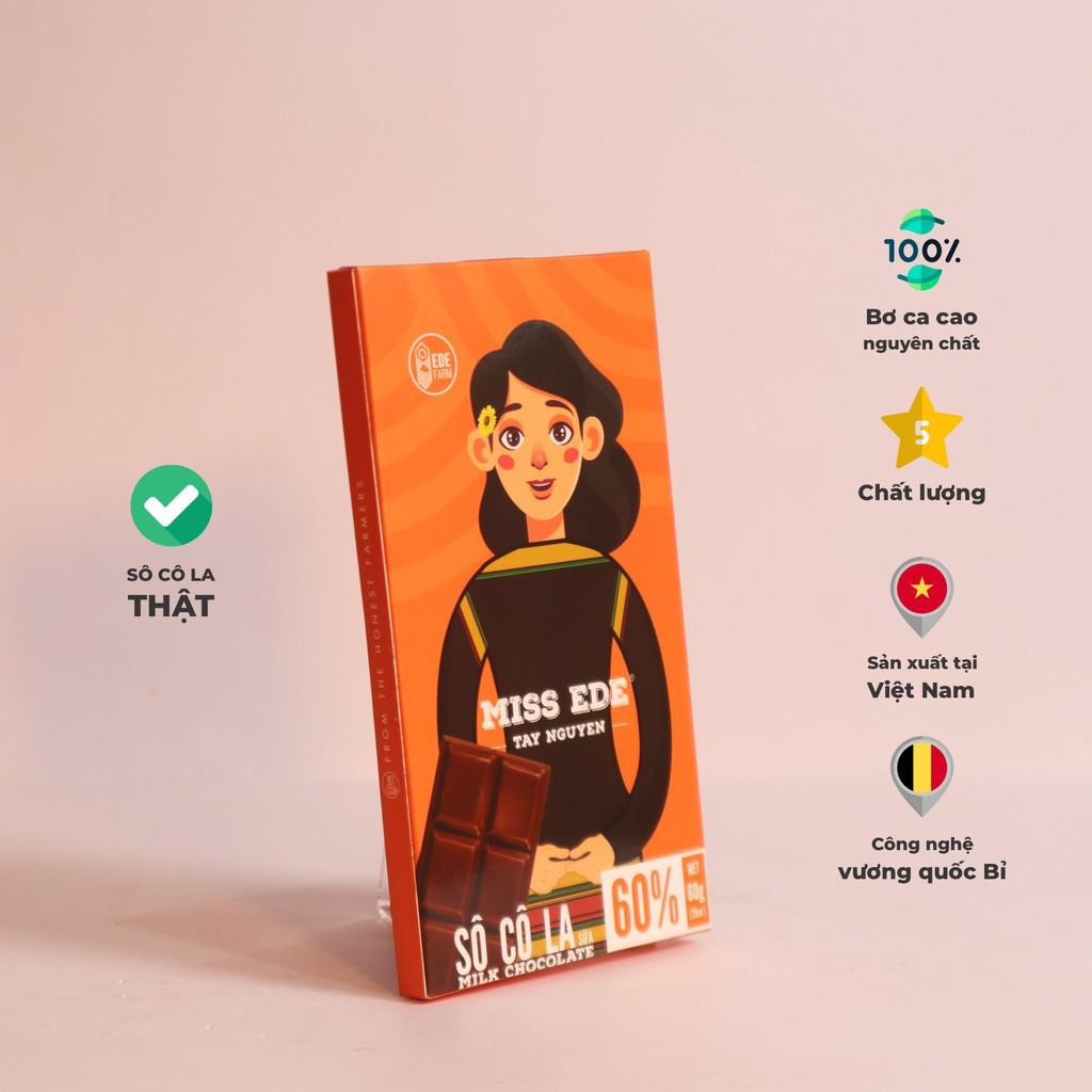 Sô cô la sữa MISS EDE 60% Tây Nguyên - 60g