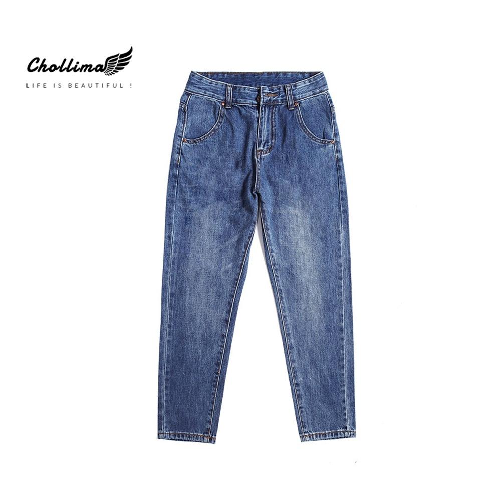 Quần baggy jean Chollima ống nhỏ trơn cuốn lai QD022 phong cách hàn quốc trẻ trung năng động