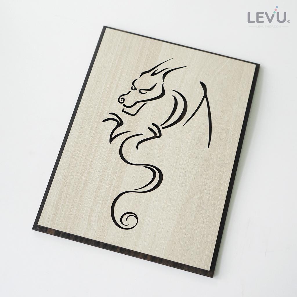 Tranh treo tường tuổi Thìn biểu tượng hình con Rồng 12 con giáp LEVU DV05