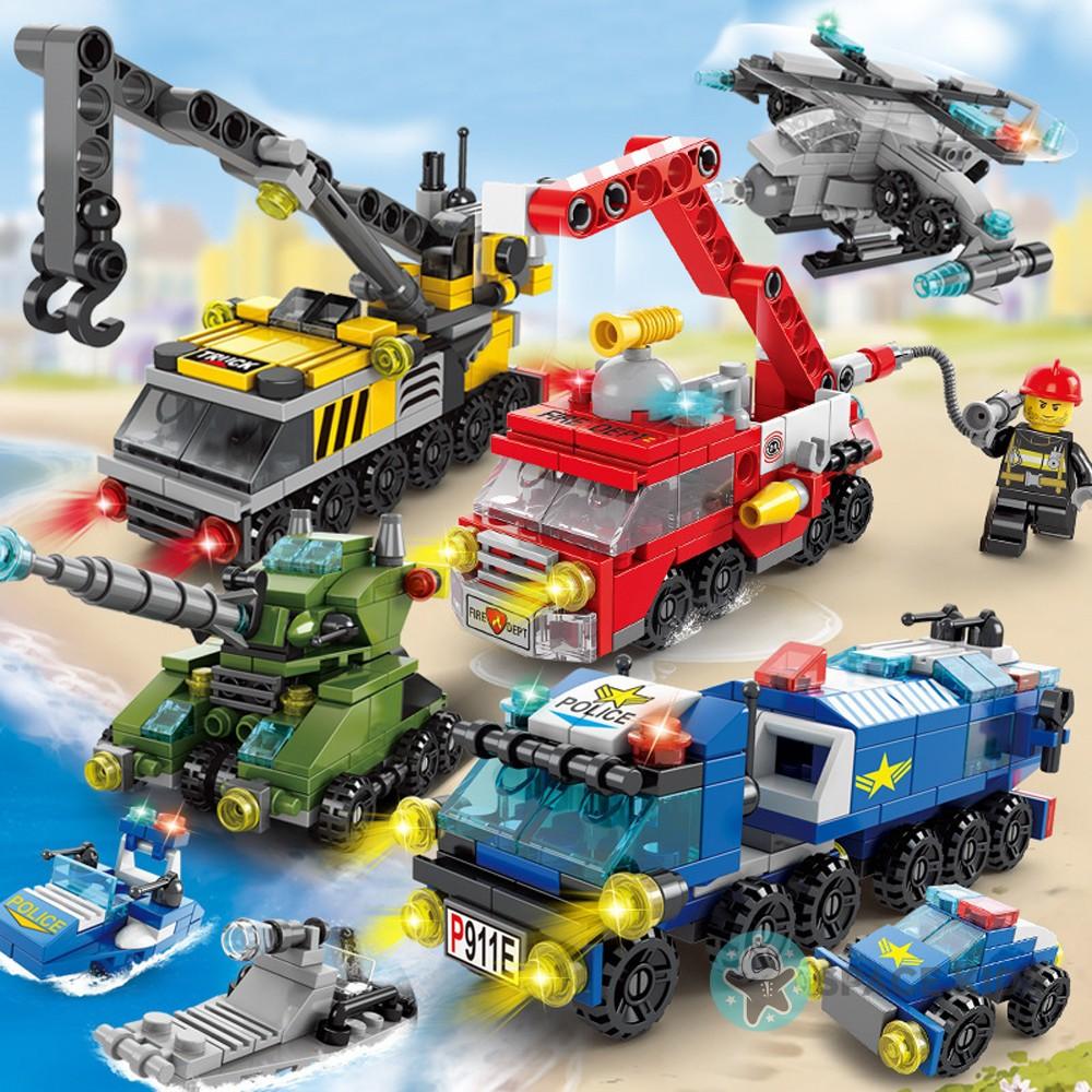 Đồ chơi Xếp hình Lego 6 trong 1 xe tăng Quân đội Lele Brother, ghép hình lego  giá rẻ cho bé - Lắp ghép, Xếp hình Thương hiệu OEM