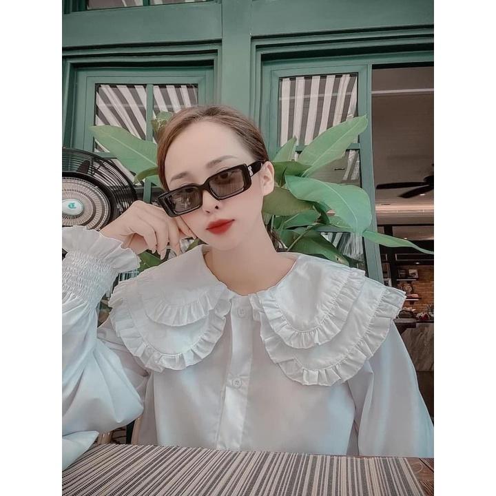 ÁO SƠ MI CỔ SEN BÈO TẦNG TAY BO CHUN - DRA0030
