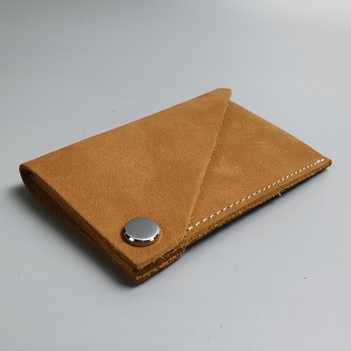 Ví card da bò sáp MN119 - 100% da bò thật, BH 3 năm