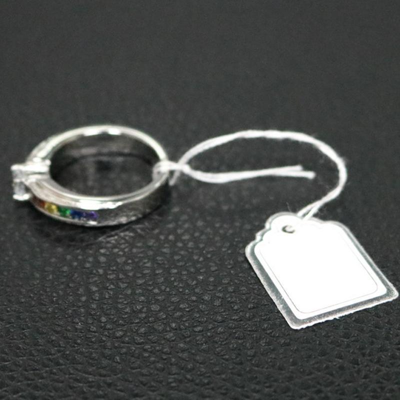 2000 Pieces White Blank Price Tag Labels Pre String Merchandise Paper Card
