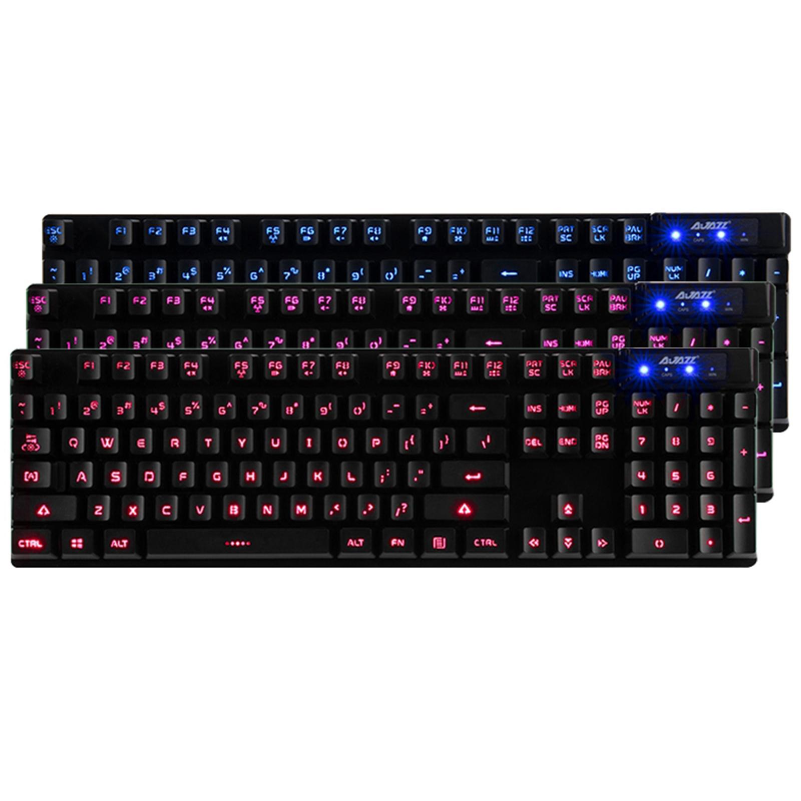 Wired Gaming Keyboard LED Backlit Gaming Keyboard RGB Gaming Rest 104 Keys Keyboard for PC Gamers