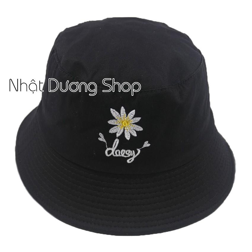 Nón tai bèo hoa Daisy - Đen, chất liệu Cotton đẹp, tạo cho sự thoải mái và thoáng mát