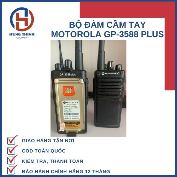 Bộ đàm Motorola GP 3588 Plus(Đen) - Công suất lớn 12W - Hàng chính hãng