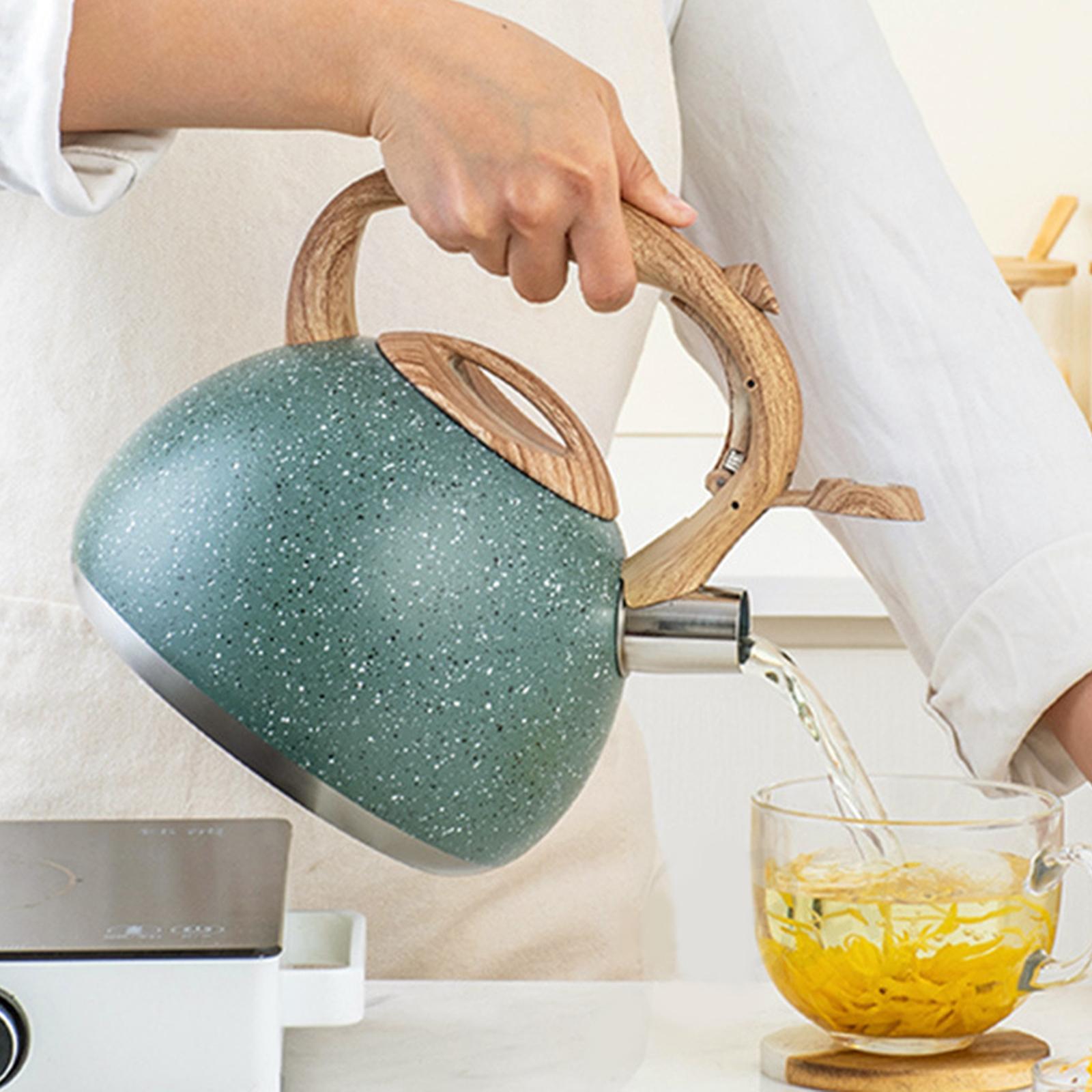 Tea Kettle Wood Handle Tea Pots Whistling Tea Pot Tea Pots for Stove Top