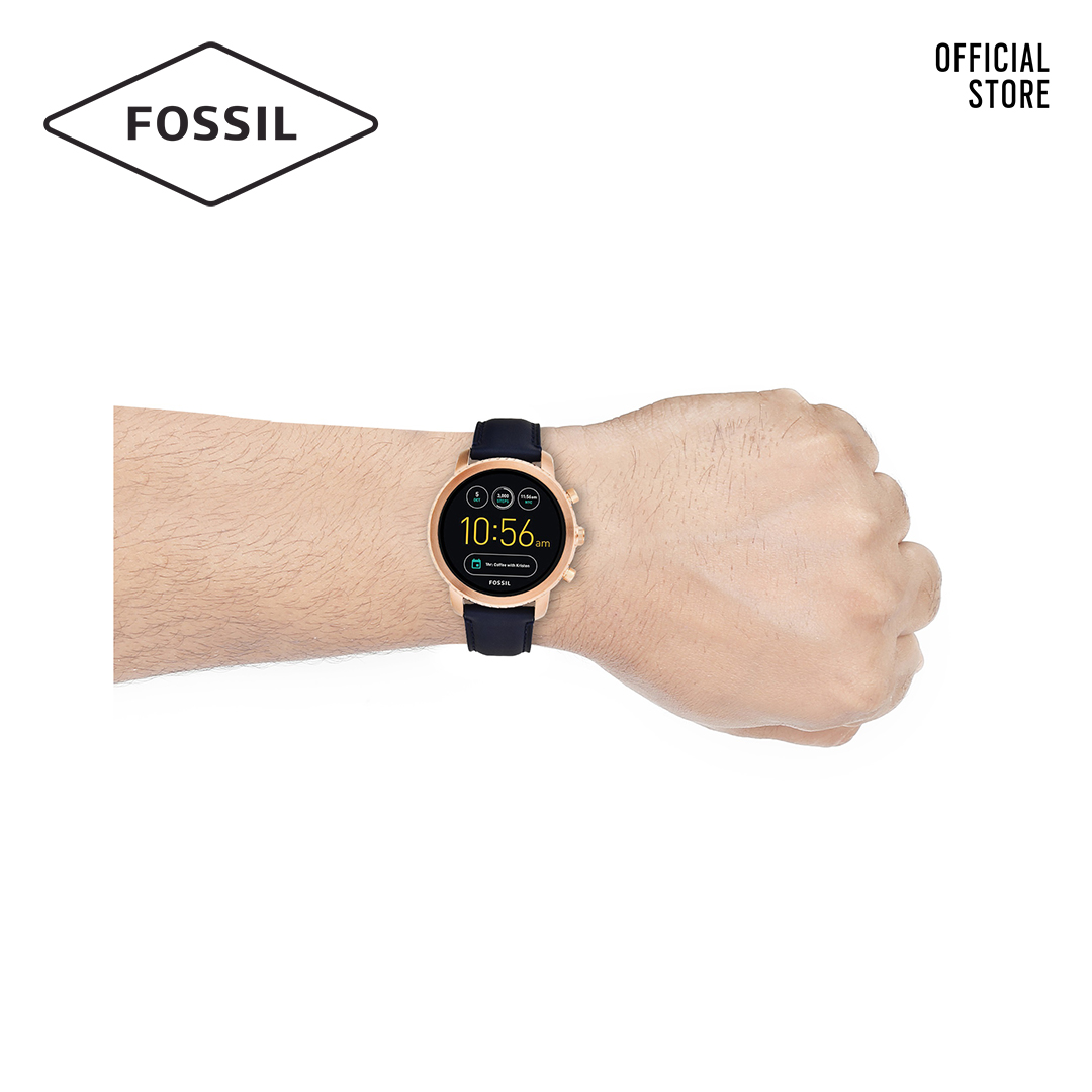 Đồng hồ nam Fossil Gen 3 Smartwatch Explorist dây da FTW4002 - màu navy