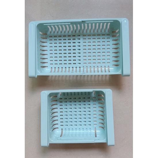 Khay nhựa đựng thực phẩm để ngăn tủ lạnh co giãn rút gọn - Khay gài tủ lạnh đa năng điều chỉnh kích thước thông minh
