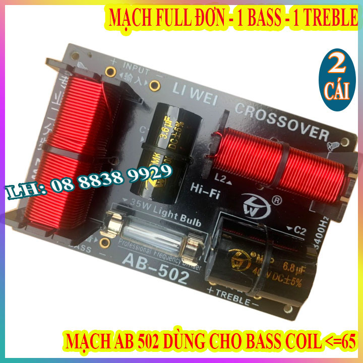 CẶP MẠCH PHÂN TẦN 2 LOA CAO CẤP AB-502 - FULL ĐƠN - GIÁ 2 MẠCH