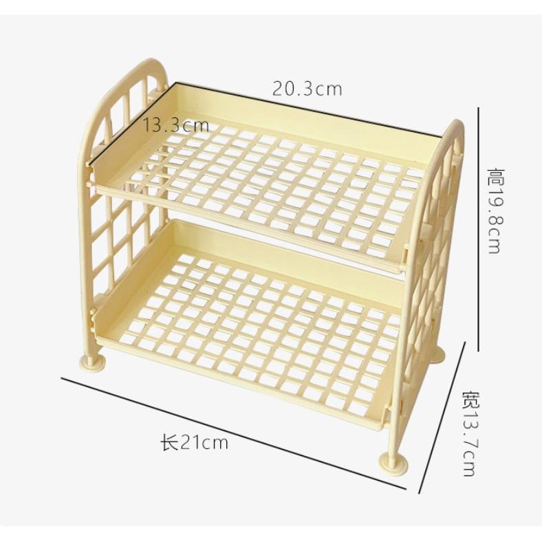 Giá để đồ xinh 2 tầng siêu tiện lợi - Kệ để bàn nhiều màu trang trí bàn học, bàn làm việc xinh xắn