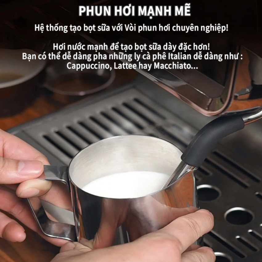 Máy pha cà phê Espresso chuyên nghiệp 3 trong 1 HiBREW CM5020