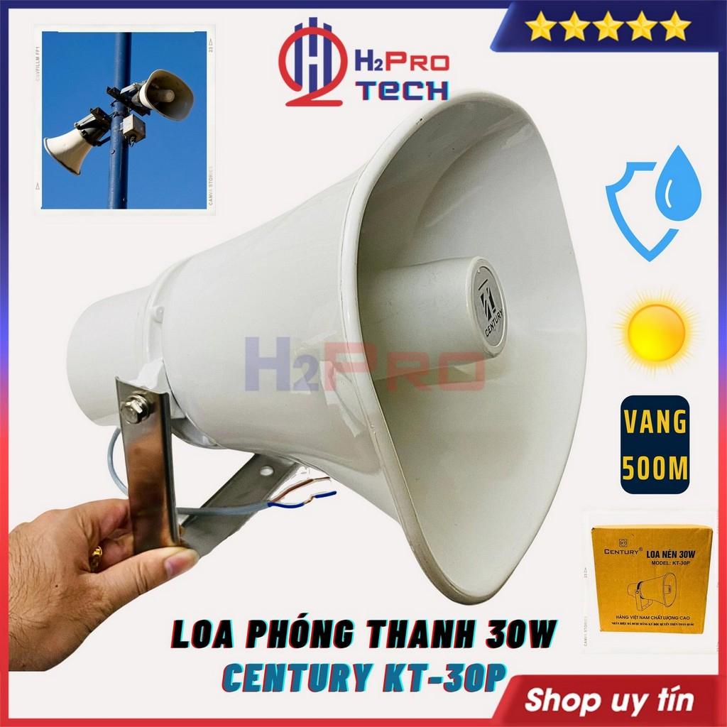 Loa Phóng Thanh Century KT-30P, Loa Nén 30W Vang Xa 500M Tiếng To Rõ, Vành Nhựa ABS 30x21Cm, Chịu Nắng Mưa-H2Pro Tech