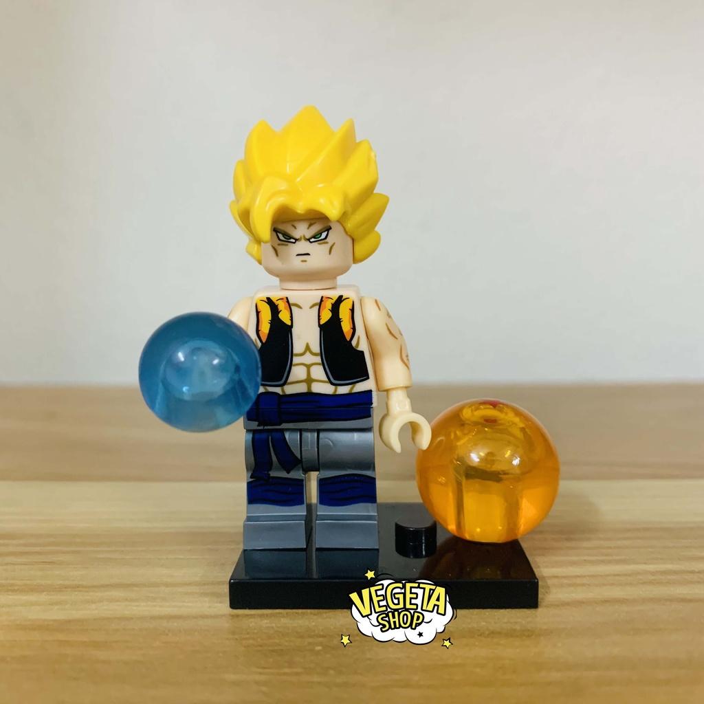 Minifigures Dragon Ball - Mô hình đồ chơi Dragon Ball mini lắp ghép - Gogeta Vegito Son Goku Xeno Vegeta cầm ngọc rồng