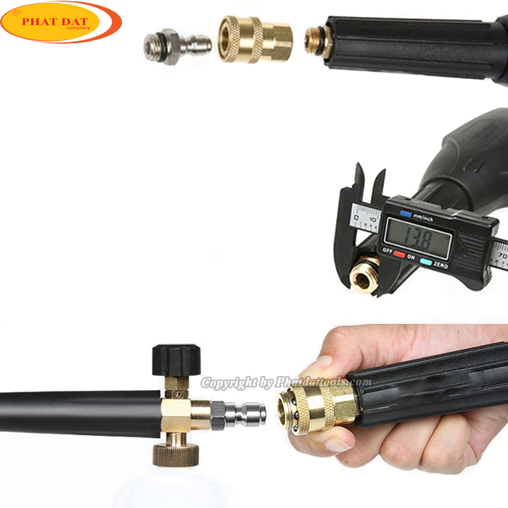 Bình bọt tuyết 1000l gắn vòi xịt rửa xe