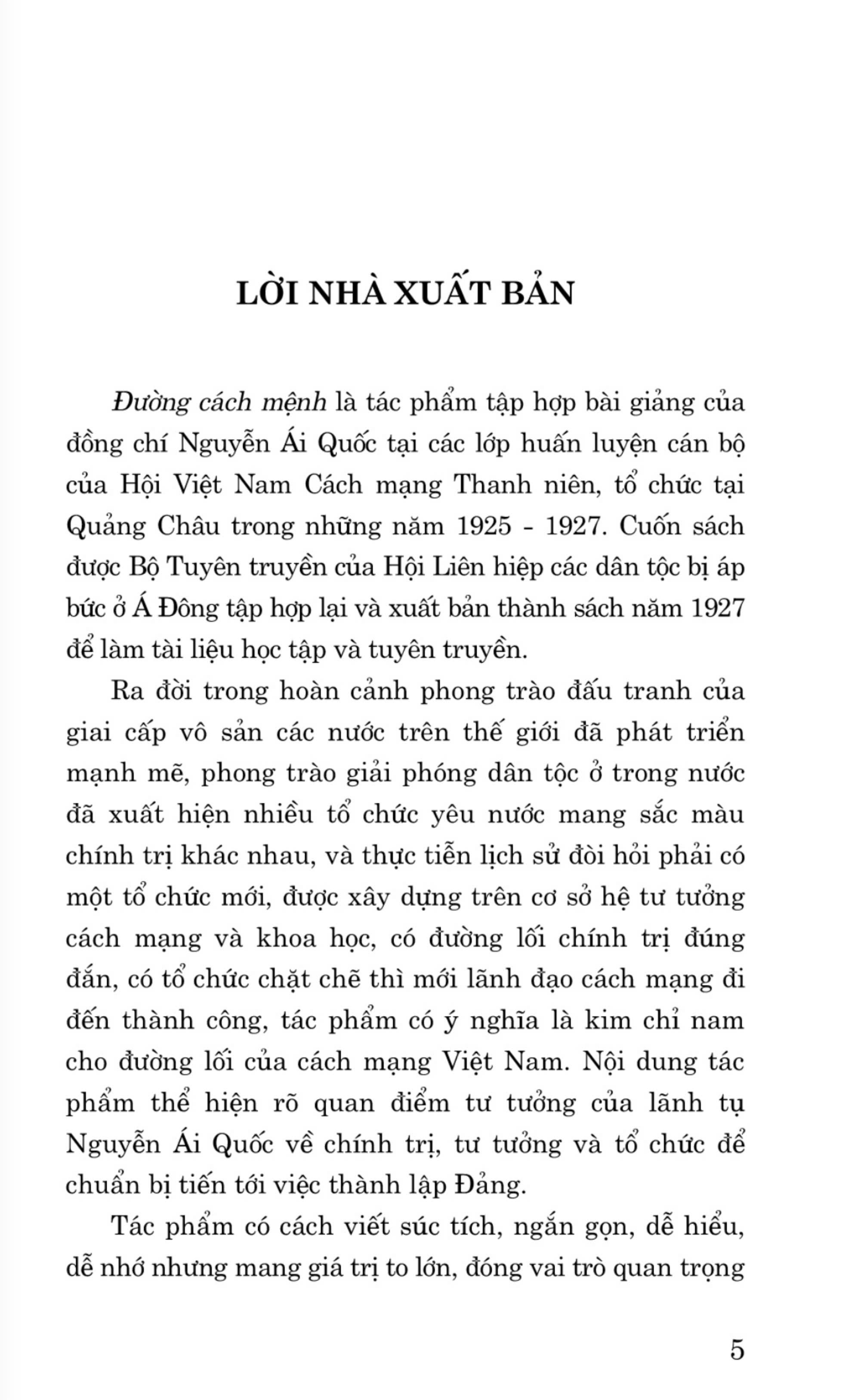 Đường Cách Mệnh ( xuất bản lần thứ sáu) - bản in năm 2024