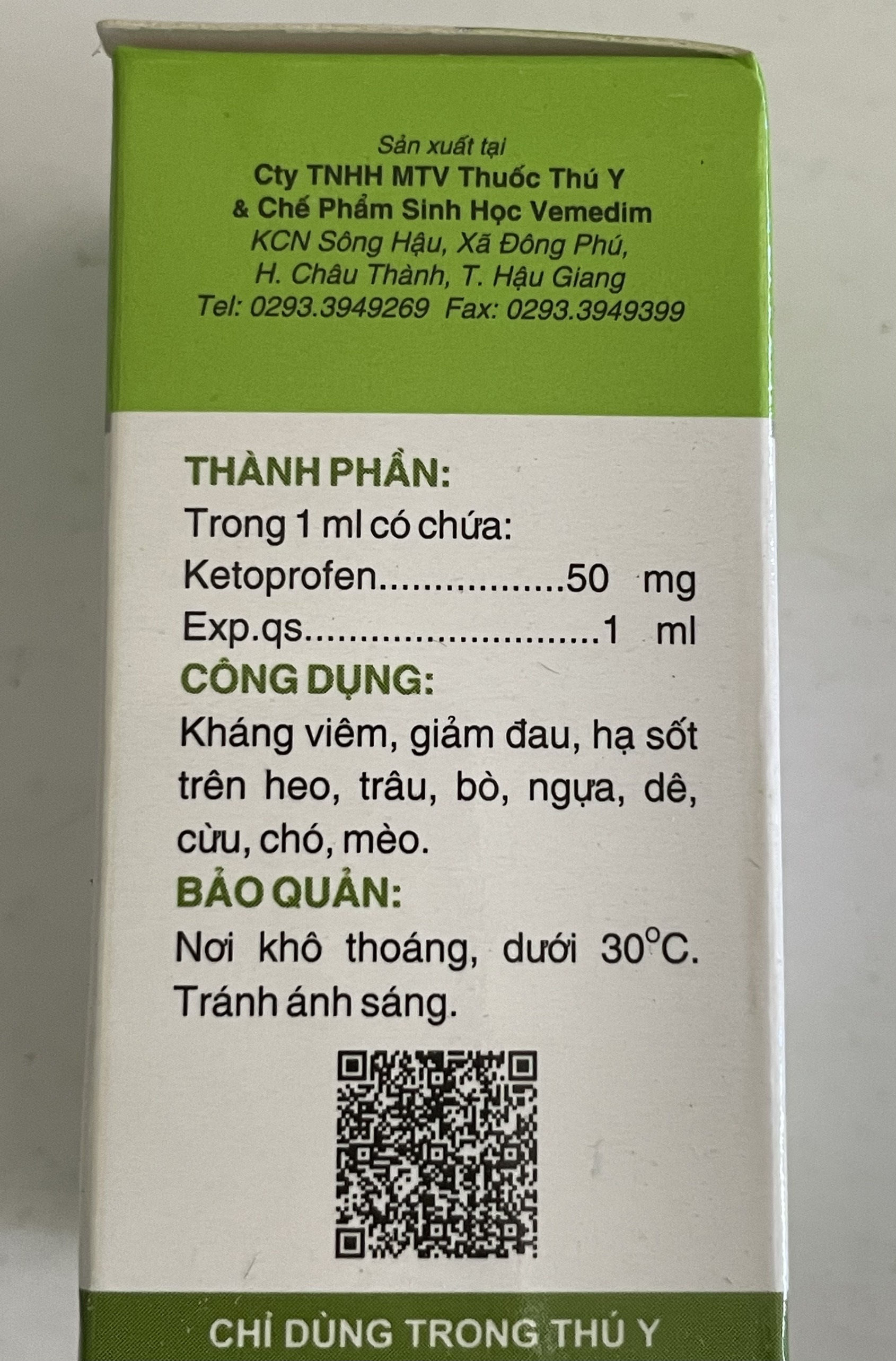 KETOVET 20ML - KHÁNG VIÊM, GIẢM ĐAU, HẠ SỐT