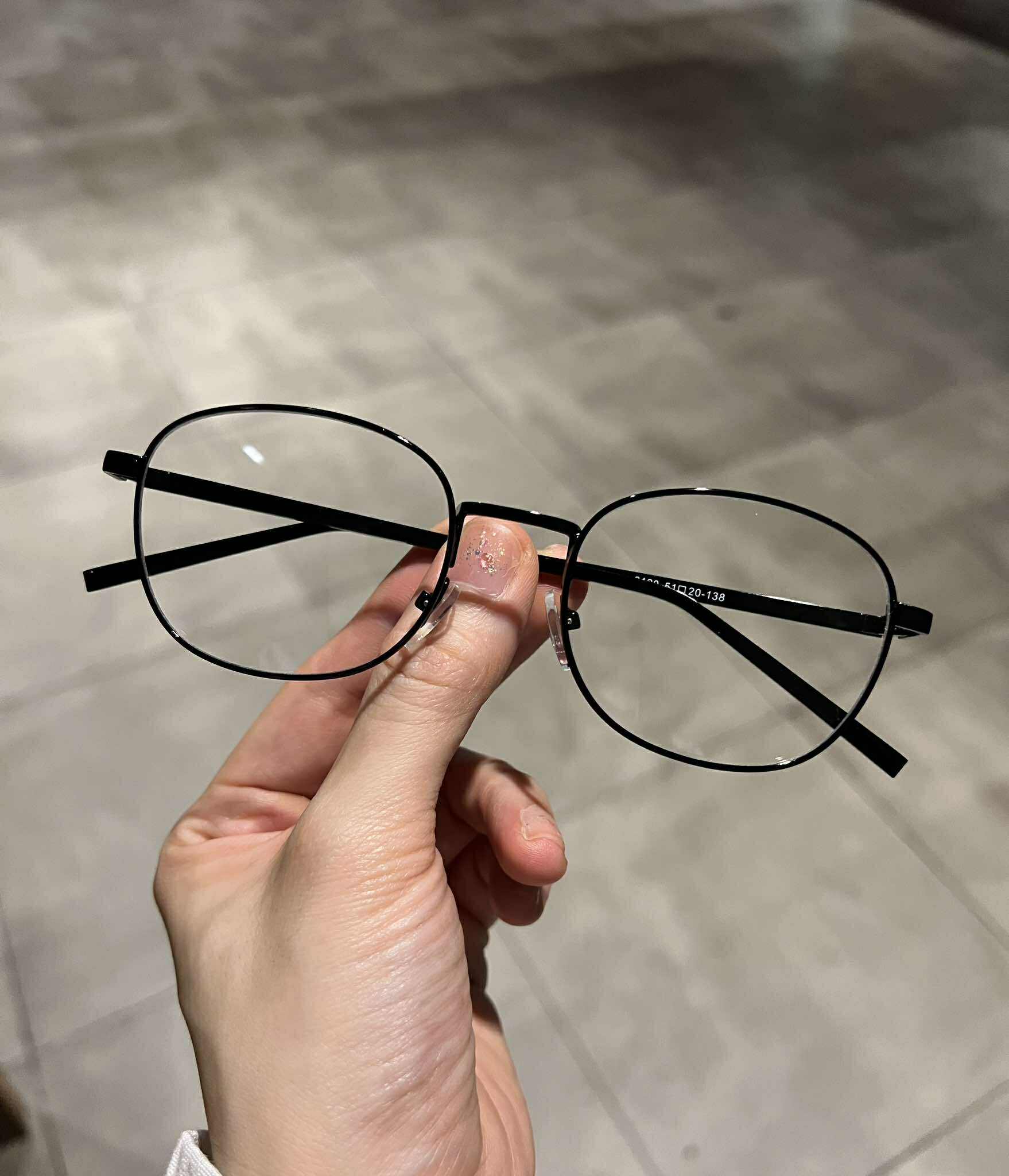 Kính Mắt vuông kim loại Korea bản dày chắc chắn cho nam nữ