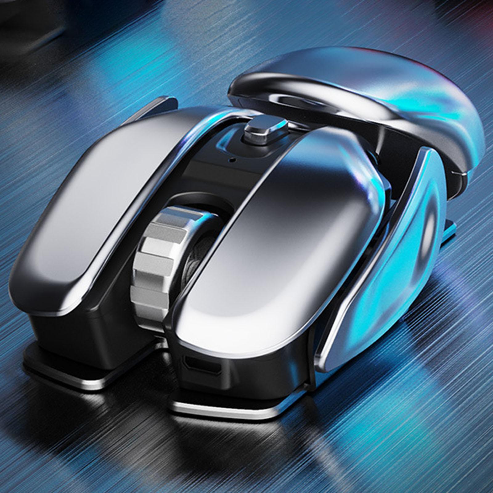 PX2 Wireless Mouse Rechargeable Metal Silent for PC Laptop Gaming Desktop