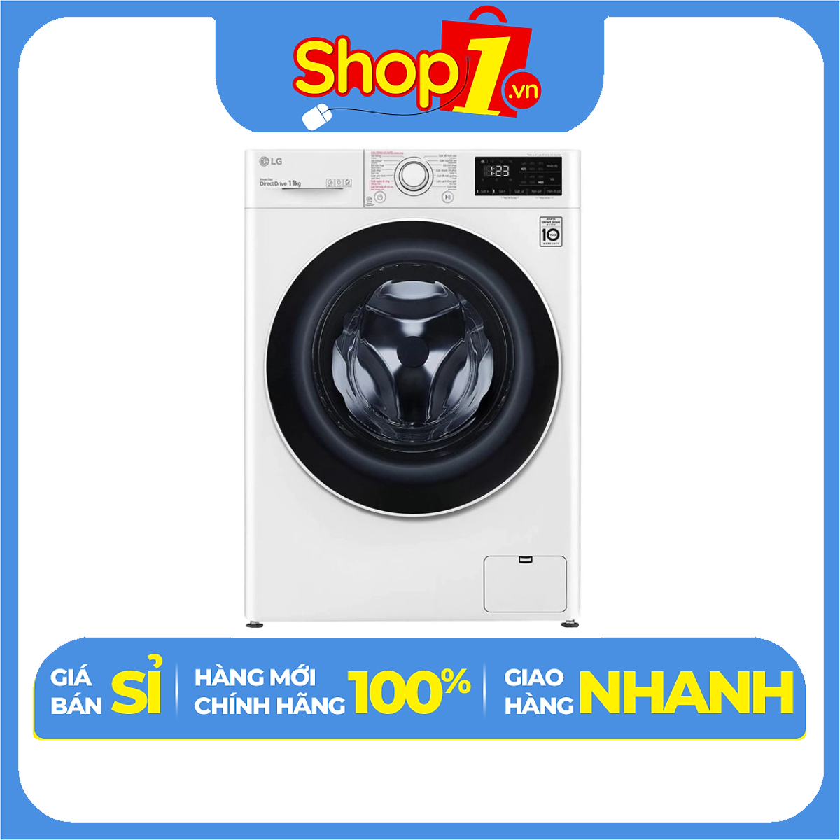Máy giặt LG 11kg Cửa ngang Inverter FV1411S4WA - Hàng Chính Hãng - Chỉ Giao Hà Nội
