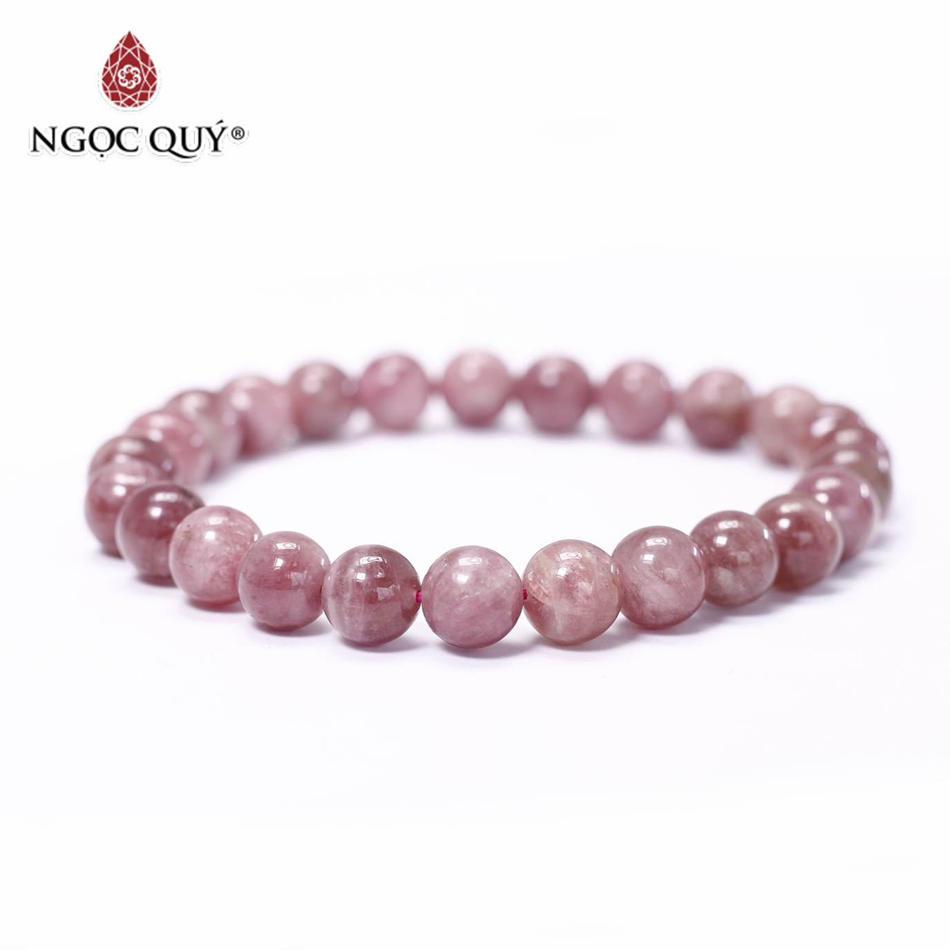 Vòng tay trơn đá Ruby mệnh hỏa , thổ - Ngọc Quý Gemstones